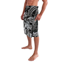 Personalised Maori Romantic Valentine Lavalava The Hongi Kiss Black Galaxy