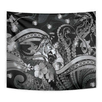 Maori Romantic Valentine Tapestry The Hongi Kiss Black Galaxy