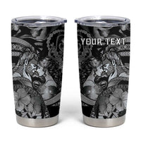 Personalised Maori Romantic Valentine Tumbler Cup The Hongi Kiss Black Galaxy