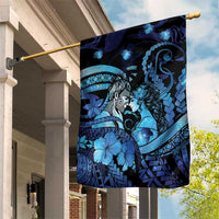 Maori Romantic Valentine Garden Flag The Hongi Kiss Blue Galaxy
