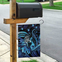 Maori Romantic Valentine Garden Flag The Hongi Kiss Blue Galaxy