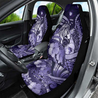 Maori Romantic Valentine Car Seat Cover The Hongi Kiss Purple Galaxy DT05 - Polynesian Pride