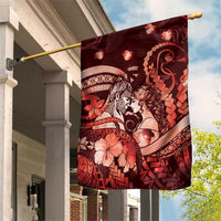 Maori Romantic Valentine Garden Flag The Hongi Kiss Red Galaxy