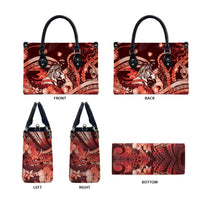 Maori Romantic Valentine Leather Bag The Hongi Kiss Red Galaxy