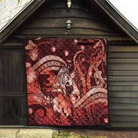 Maori Romantic Valentine Quilt The Hongi Kiss Red Galaxy
