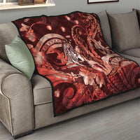 Maori Romantic Valentine Quilt The Hongi Kiss Red Galaxy