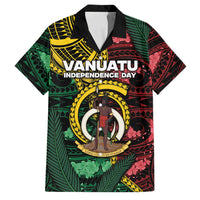 Personalised Vanuatu Independence Day Family Matching Mermaid Dress and Hawaiian Shirt Boar Tusk Warrior Tribal Floral Patterns