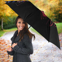 Guam Umbrella Chamorro Seal Tribal Scratch Design - Polynesian Pride