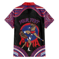 Personalised Samoa Mixed Martial Arts Family Matching Off Shoulder Maxi Dress and Hawaiian Shirt Flying Knee Of Samoan DT05 - Polynesian Pride