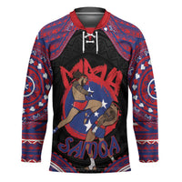 Personalised Samoa Mixed Martial Arts Hockey Jersey Flying Knee Of Samoan - Polynesian Pride
