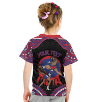 Personalised Samoa Mixed Martial Arts Kid T Shirt Flying Knee Of Samoan - Polynesian Pride