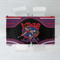 Samoa Mixed Martial Arts Tablecloth Flying Knee Of Samoan - Polynesian Pride