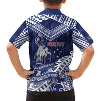 Personalised Samoa Rugby Family Matching Long Sleeve Bodycon Dress and Hawaiian Shirt Pacific Warrior Glory - Polynesian Pride