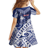 Personalised Samoa Rugby Family Matching Off The Shoulder Long Sleeve Dress and Hawaiian Shirt Pacific Warrior Glory DT05 - Polynesian Pride