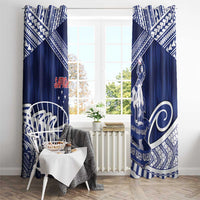Samoa Rugby Window Curtain Pacific Warrior Glory - Polynesian Pride