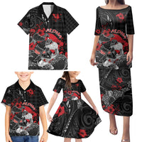 Personalised Hawaiian And Japanese Family Matching Puletasi and Hawaiian Shirt Aloha Koi Fish Palaka Patterns DT05 - Polynesian Pride