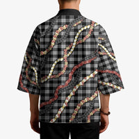 Hawaii Palaka Niihau Shell Lei Kimono Tropical Island Plaid Patterns
