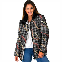 Hawaii Palaka Niihau Shell Lei Padded Jacket Tropical Island Plaid Patterns