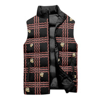 Hawaii Palaka Kahelelani Shell Lei Costume Sleeveless Puffer Jacket Plaid Patterns