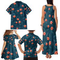 Hawaii Monstera Family Matching Tank Maxi Dress and Hawaiian Shirt Hibiscus Flowers Simple Style DT05 - Polynesian Pride