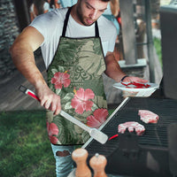 Hawaii Apron Green Polynesian Monstera Patterns - Polynesian Pride