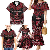 Personalised New Zealand Waitangi Day Family Matching Mermaid Dress and Hawaiian Shirt Te Tiriti O Waitangi 1840 DT05 - Polynesian Pride