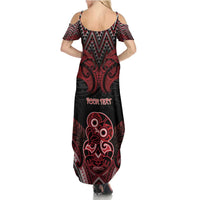 Personalised New Zealand Waitangi Day Family Matching Summer Maxi Dress and Hawaiian Shirt Te Tiriti O Waitangi 1840 DT05 - Polynesian Pride