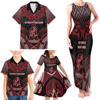 Personalised New Zealand Waitangi Day Family Matching Tank Maxi Dress and Hawaiian Shirt Te Tiriti O Waitangi 1840 DT05 - Polynesian Pride