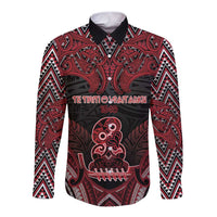 Personalised New Zealand Waitangi Day Long Sleeve Button Shirt Te Tiriti O Waitangi 1840 - Polynesian Pride