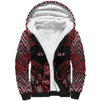 Personalised New Zealand Waitangi Day Sherpa Hoodie Te Tiriti O Waitangi 1840 DT05 Unisex Black - Polynesian Pride
