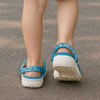 Fiji Marau na Kerisimasi Clogs Shoes Aqua Tagimoucia Tapa Masi Tribal LT9 - Polynesian Pride