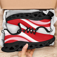 French Polynesia Clunky Sneakers Flag-Inspired Curve Style
