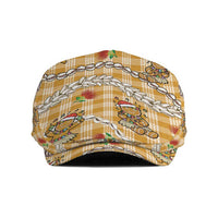 Gold Palaka Hawaii Mele Kalikimaka Jeff Hat Ohia Lehua Shell Leis Funny Gingerbread Santa - Polynesian Pride