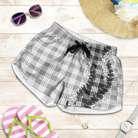 Gray Hawaii Palaka Shorts for Women Hawaiian Honohono Lei