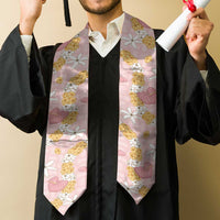 Hawaii Anthurium Tiare Pikake Lei Graduation Stole Akala Lauhala Art Pattern