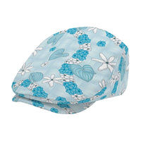 Hawaii Anthurium Tiare Pikake Lei Jeff Hat UliUli Lauhala Art Pattern