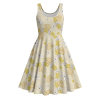 Hawaii Anthurium Tiare Pikake Lei Midi Dress Melemele Lauhala Art Pattern