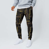 Hawaii Brown Plumeria Lei Black Jogger Pants Frangipani Floral Heritage Art
