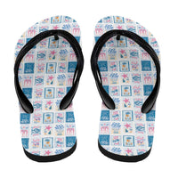 Hawaii Coastal Summer Postcard Flip Flops LT01 - Polynesian Pride