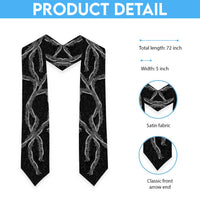 Hawaii Maile Lei Graduation Stole Aloha Grayscale Color
