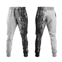 Hawaii Tropical Plant Monochrome Jogger Pants Vibrant Polynesian Pattern
