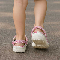 Hawaiian and Japanese Culture Together Clogs Shoes Tropical Honu with Japanese Elements Pink Color LT03 - Polynesian Pride