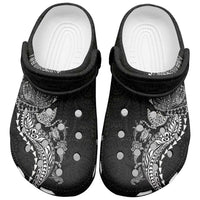 Hawaiian Kakau Tribal Sea Animals Tattoos Clogs Shoes Black Color