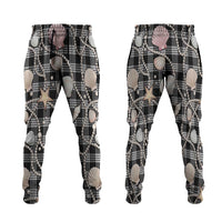 Hawaiian Ocean Seashells Jogger Pants Black Palaka Pattern