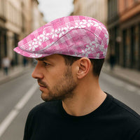 Hawaiian Ohia Lehua Lei Jeff Hat Plaid Palaka Akala Pattern - Polynesian Pride