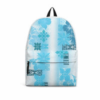 Hawaiian Quilt Backpack Vintage Pattern Blue LT05 Blue - Polynesian Pride