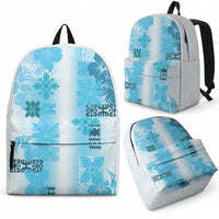 Hawaiian Quilt Backpack Vintage Pattern Blue LT05 - Polynesian Pride