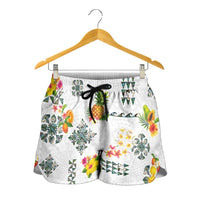 Hawaiian Quilts Shorts for Women Tropical Fruits and Plants LT03 - Polynesian Pride