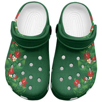 Hawaiian Taro Leaves-Hibiscus and Plumeria Clogs Shoes Polynesian Art-Kakau Tattoo Green LT03 Green - Polynesian Pride