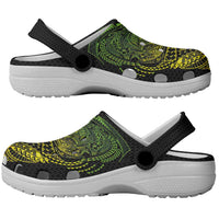 Hawaiian Traditional Tattoos Clogs Shoes Kakau Tribal Tropical Plant Motif Kanaka Maoli Flag Color Inspired LT03 - Polynesian Pride